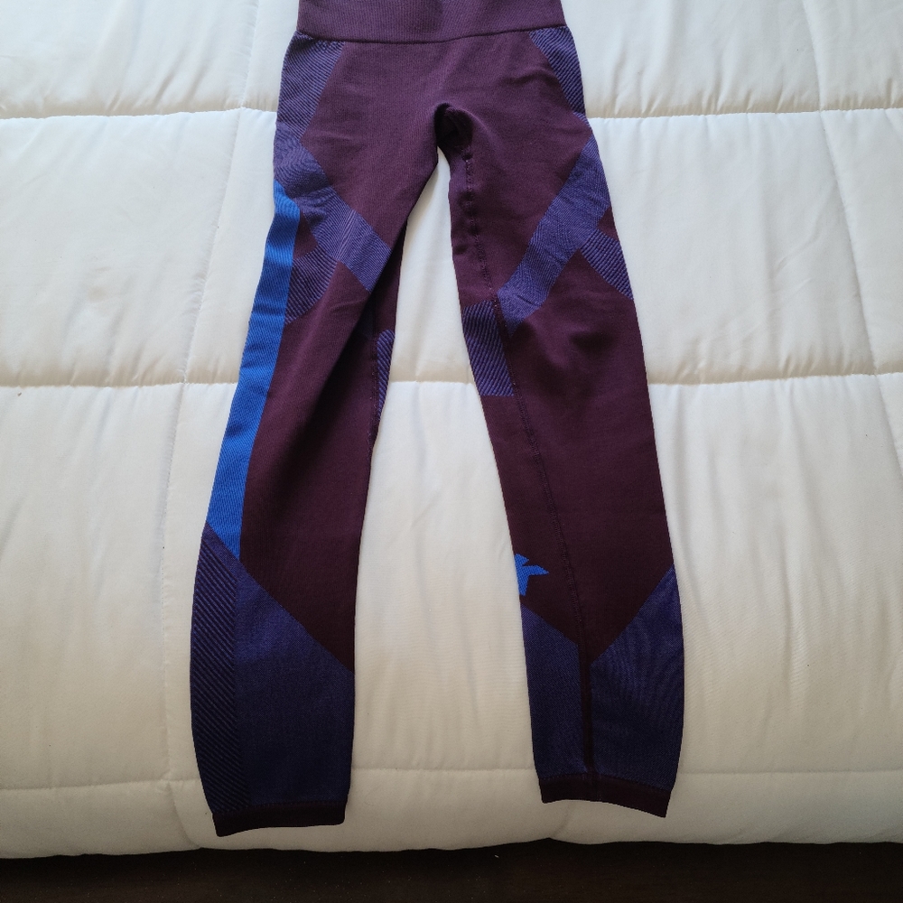 VS Pink leggings! Purple and blue detailing.